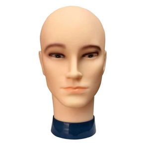 Mannequin Heads Rubber Mens Fake Head Wig Making Hat Display Holder Headwear Makeup Q240510