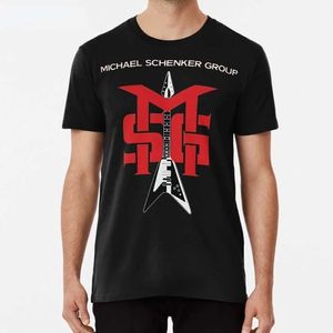 Мужские футболки мужская одежда Майкл Шенкер Группа Tshirt Michael Schenker Group MSG Rock Heavy Metal вооруженные и готовые рок-дно UFO T T240510