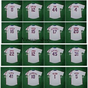 Vin 1986 Retro Darryl Strawberry Trikot Francisco Lindor Pedro Martinez Mike Piazza Jose Reyes Tom Seaver Mookie Wilson David Wright mit 25.