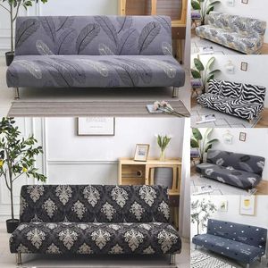 Stuhlabdeckungen 1PC gedrucktes Mustersofa -Bett Abdeckung ohne Armlauer Faltungsfalt für Wohnzimmer -Couchsofas