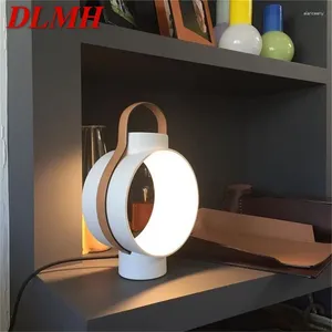 Tischlampen DLMH kreative Lampe Trommelform Moderne Schreibtisch Licht für häusliche Kinder Schlafzimmer Dekoration