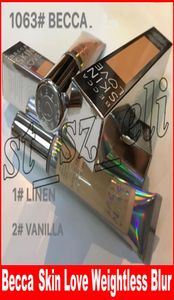 Becca Skin Love Love Ispless Blure Foundation, наполненный светящимся нектаром, осветляющий сложный льняной ваниль 2 цвета 3455672