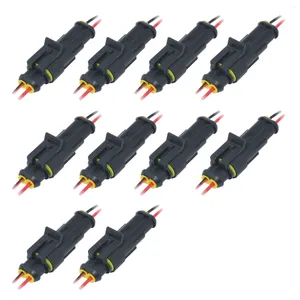 Lighting System 10Pcs 2Pin Way Car Waterproof Male Female Electrical Connector Plug Wire Kit Set