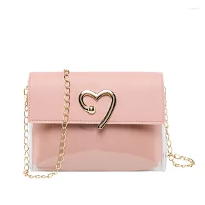 Bag 2024 Women Lady Handbags Shoulder Chain Famous Design Sweet Girls Messenger Crossbody PVC Transparent Square Mini Phone