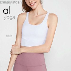 Desginer als yoga aloe tankar kvinnor underkläder tank bh med bröstkudde kostym fitness set topp samlad stötsäker ny