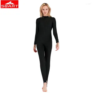 Женские купальные костюмы SBART Full Body Diving Suits для женщин Lycra Upf 50 Surfing Snorkeling Гребники Женский кусок плавание купальники с прокладкой