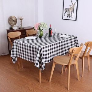Taça de mesa de mesa de mesa xadrez de toalha de mesa de poliéster lavável tecido de poliéster Oval para tampas da sala de jantar de 6 pés de 6 pés