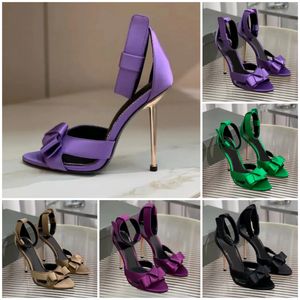 Designer Sandals Padlock Heeled Dress Shoe ankle strap metal heel Summer Walk tom fords high heel women shoes wedding bride dress pump open pointed toe Sandal Shoe