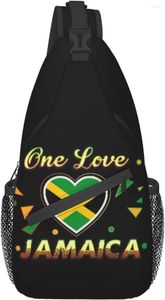 Backpack Jamaica Band Sling Bag Crossbody ombro peito jamaicano Caminhando Daypack para mulheres homens