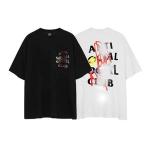 T-shirt maschile Designer Trendy come S C Anti Social Graffiti Lettere stampate a maniche corte Uomo Coppia Maglietta sciolta Vendita di dimensioni EUR di alta qualità