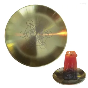 Decorative Figurines Copper Offering Plate Serving Tray Candle Holder For Witch Supplies Divination Tools Candlestick Altar