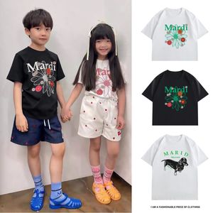 트렌디 브랜드 Marrdi 인쇄 의류 소년 여자 라운드 목 목에있는 여름 짧은 슬리브 티셔츠 패션 아동 의류 디자이너 어린이 Tshirt CSD2405132