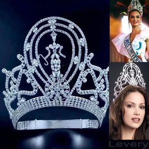 Hair Clips Levery OLD MISS UNIVERSE (1963-2001) MIKIMOTO (2002-2007) Full Circle Large Headband Adjustable Crown Miss World Beauty Crown 915