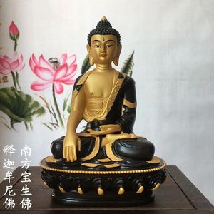 Dekorativa figurer målade staty av Sakyamuni tantrisk buddhism Small Buddha Sanbao södra Baosheng Wufang