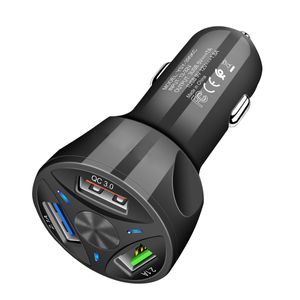 3A USB CAR Charger Quick Charge 4.0 Universal 18W 3 Port для Samsung iPhone 11 на автомобиле быстро заряжается мобильный телефон с розничной коробкой