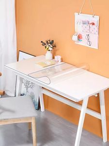 Student desk MATS PVC plastic transparent tablecloth waterproof antislip table cover Writing mat custom 240430