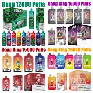 Bang King 12000 15000 25000 sbuffi VAPE usa e getta E sigarette Smart Schermo Sfugo 12K 15K 25k Crystal 20ml POD Premulato POD DIGUILE RECARICABILE DUPA