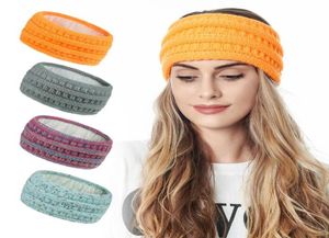 Banca di testa all'uncinetto a maglia Donne inverno sport invernali a banda turbante yoga testa a pelo cuffia per cuffie per la testa accessori per capelli per la festa del favore Z5159575