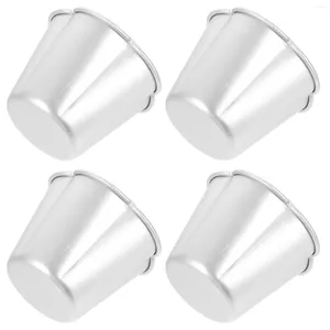 Copas descartáveis canudos 4pcs criativos moldes de pudim de bolo fazendo suprimentos de cozimento de torta de ovo