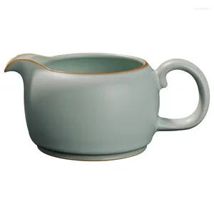 Muggar Ru Kiln Tea Pitcher Ceramic stor kapacitet Pot Fair Mug Jingdezhen Handmade Ru-Porcelain Gift Celadon