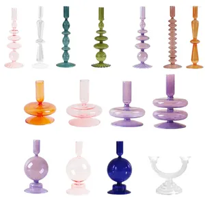 Candle Holders Elegant Glass Holder Sticks Decor Formal Events Christmas Decorative Candlestick Table Centerpieces