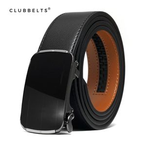 Clubbelts Men039s Leather Ratchet Belt With Elegant Automatic Buckle Genuine Leather Belts For Men CX2007169732754