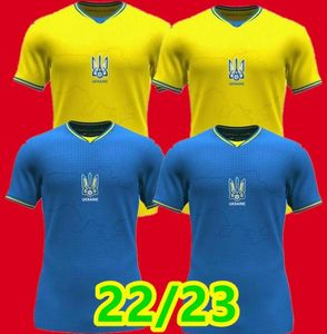 2021 2022 Украинный мужские футбольные майки Малиновский Зинченкоярмамоленко Коноплянка Дома Желтая футбольная рубашка с коротким рукавом