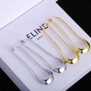 Örhänge triumfbåge lång U-formad mässingsmaterial örhängen liten och populär design av hög kvalitet silvernål mångsidiga örhängen örhängen för kvinnor
