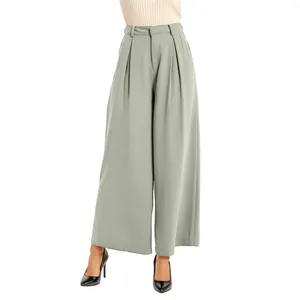 Women's Pants Women High Waist Casual Wide Leg Long Palazzo Trousers Plus Size Loose Ladies Daily Outfit Elegant Solid Color