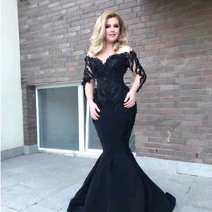 Runway Dresses Sequin Sexy Black Long sleeved Mermaid Evening Dress Special Occasion Party Dress Elegant Ball Minimalist Dress 2024 New