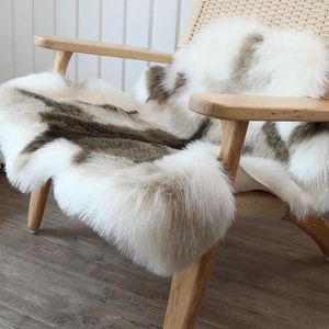 Decken Winterplüschsofa Decke Stuhl Kissen Imitation Rentier Leder -Pelzhandtuch