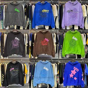 Tasarımcı Hoodies Genç Thug Erkek Kadın Hoodie Yüksek Kaliteli Köpük Baskı Web Grafik Pembe Sweatshirt Y2K Tükerler Us S-XL Tasarımcı Hoody Trailsuit Pants T Shirt O5LM