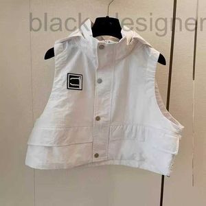 Women's Vests designer 2024 Summer New CC Hooded White Vest Sunscreen Coat BLML