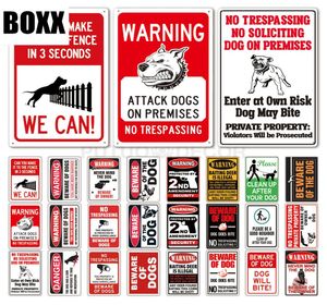 Fai attenzione al cartello del cane che avverte in metallo Segno di guardia Dog Sign Wall Decor Yard No Trespassing Metal Dog5763296