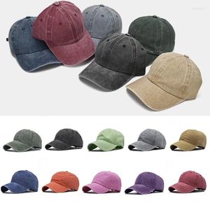 Visori 1 pezzi uomini donne lavate da cowboy berretto da baseball alla moda solido colore stradale cappello hip hop hat outdoor Sun Trucker Summer Summer