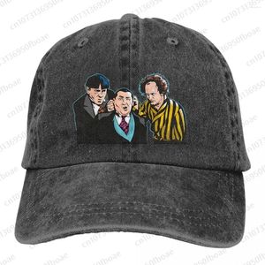 Baskar de tre stooges mode unisex bomull baseball cap klassisk vuxen justerbar denim hatt