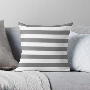 Pillow Grey e White Stripes jogam fronhas de decoração de luxo de luxo de luxo