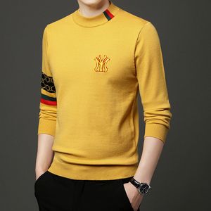 Projektant Autumn Luxury Mens Swater Odzież Pullover Slim Fit Casual Bluza nadruk Męski wełniany skoczek wełniany