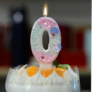 5pcs velas gradiente rosa infantil velas de aniversário princesa número velas de aniversário batizando garotas de 1 ano bolo de decoração de bolo