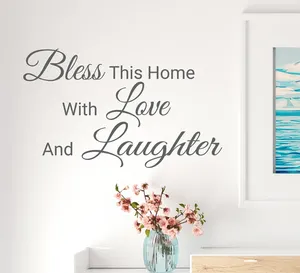 Adesivi da parete Creative Bless questa casa Decal Decal Decal per soggiorno camera da letto Drop murale