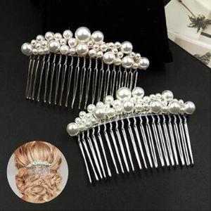 Klipy włosów kobiety Pearl Perły Akcesoria ślubne Pin Rhinestone Tiara Bridal Bride Biżuteria