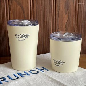 Becher tragbarer Reisebecher 304 Edelstahl Doppelwandkaffeetasse mit Deckel versiegelter und leckeres Anti-Scald-Tassen
