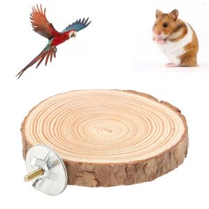 Other Bird Supplies 5-10cm Cage Perches Platform Round Wooden Stand Board For Chinchilla Squirrel Birds Rest Pet