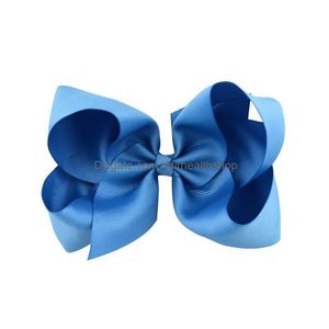 Parrucche di salone vendute bene europea e americana da 6 pollici per capelli a fila coppia copricapo Candy color flowers Warped Girls Large Bowknot Bar dhpmr