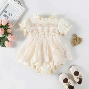 Rompers Millancel Summer Baby Clothing Girls Preschool Girls One Piece Waffle Waffle Top Girl Dressl2405