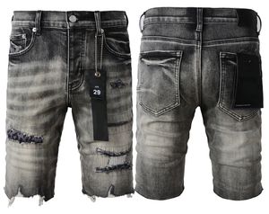 Herren Shorts Short Mens Designer Shorts Frauen Sommer Purple Jeans Shorts für Männer Kürzer gerade Fit Jeans Luxus Modemarke Fit Jeans Hip-Hop Denim Short Hosen