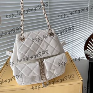 23b Girls Classic Vintage Backpack Bags Lattice Diamond com bolsa de cordeiro de cordão de tração Bolsa de bolsa multi -Pochout 20x21 17x17cm