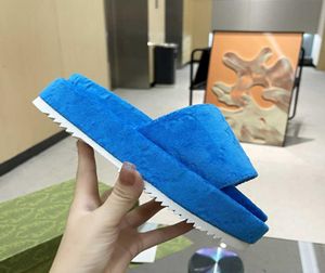 مصمم صندل نساء 039S Flip Flops Velvet Mule Luxurys Summer Platform Sundal Shicay Bottom High Cheel Flats Tire Slipp6347261