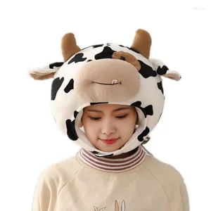 Boinas novidade Funny Milk Cow para cabeça de pelúcia para luxuosas de pegada desenho animado animal animal de pelúcia de brinquedo