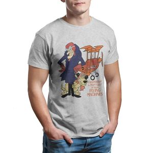 Erkek Muttley Uçan Makineler Tuhaf Yarışlar Karikatür Tişörtleri Pamuk Giysileri O Boyun Tee Gömlek Grafik Basılı Tshirts 240513